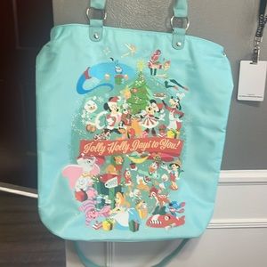 Large Christmas tote from Disney 16”H x 13W zip top closure